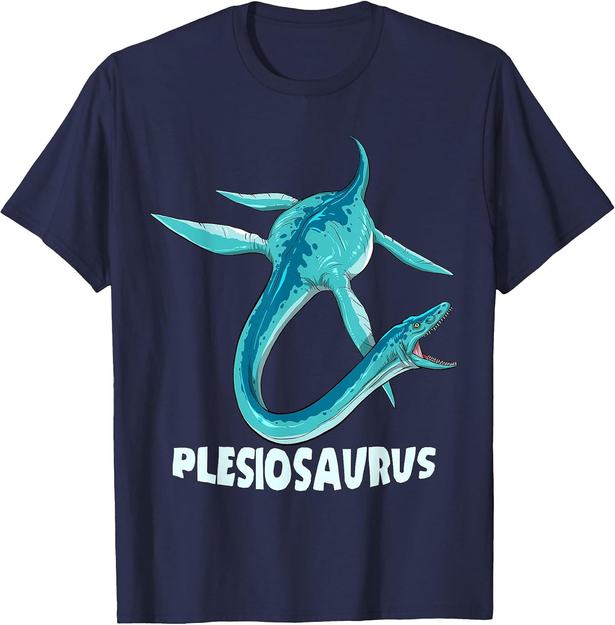 Plesiosaurus Plesiosaur Prehistoric Design T-Shirt - Navy Blue