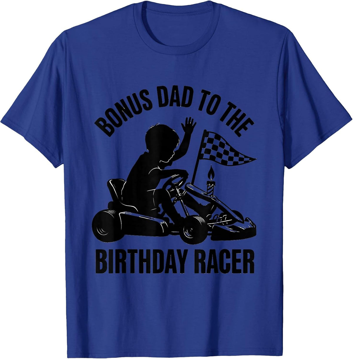 Men's Bonus Dad To The Birthday Racer Pit Crew Race Car Birthday T-Shirt - Royal Blue