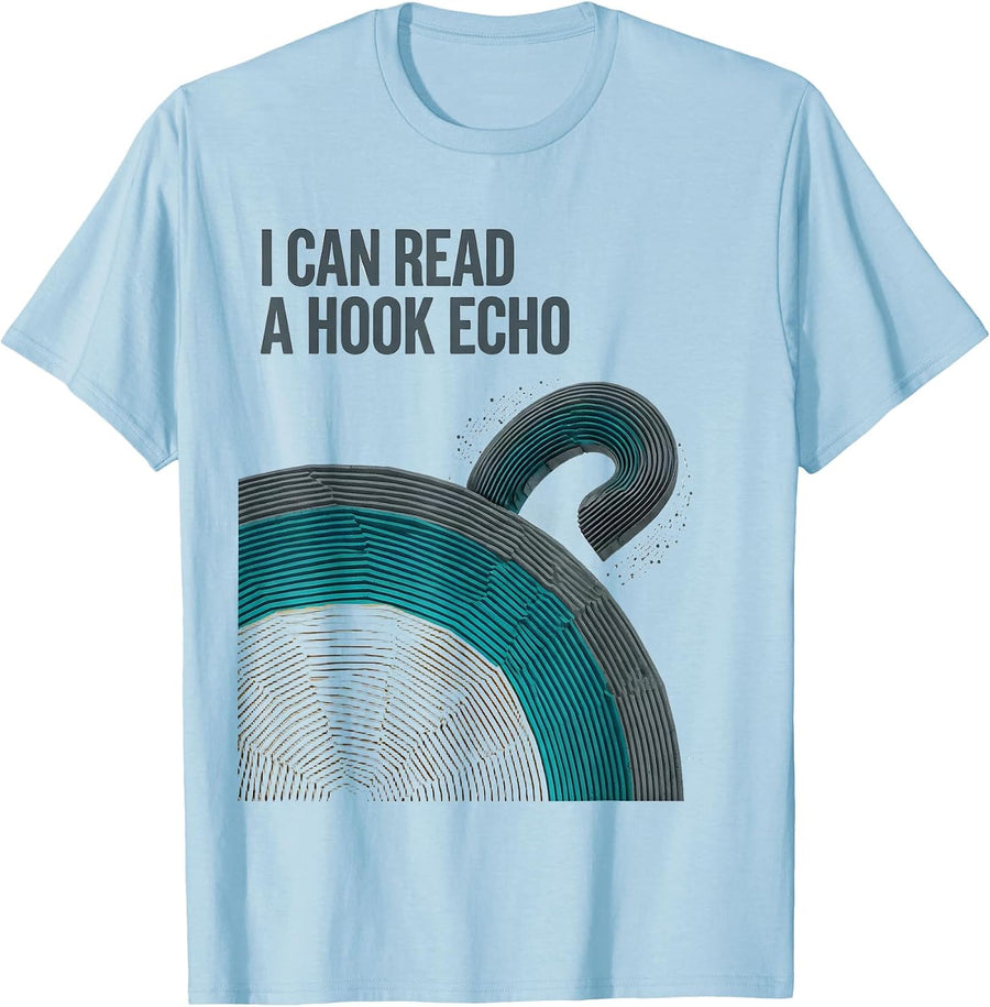 Men's I Can Read A Hook Echo Funny Storm Chaser Meteorology T-Shirt - Baby Blue