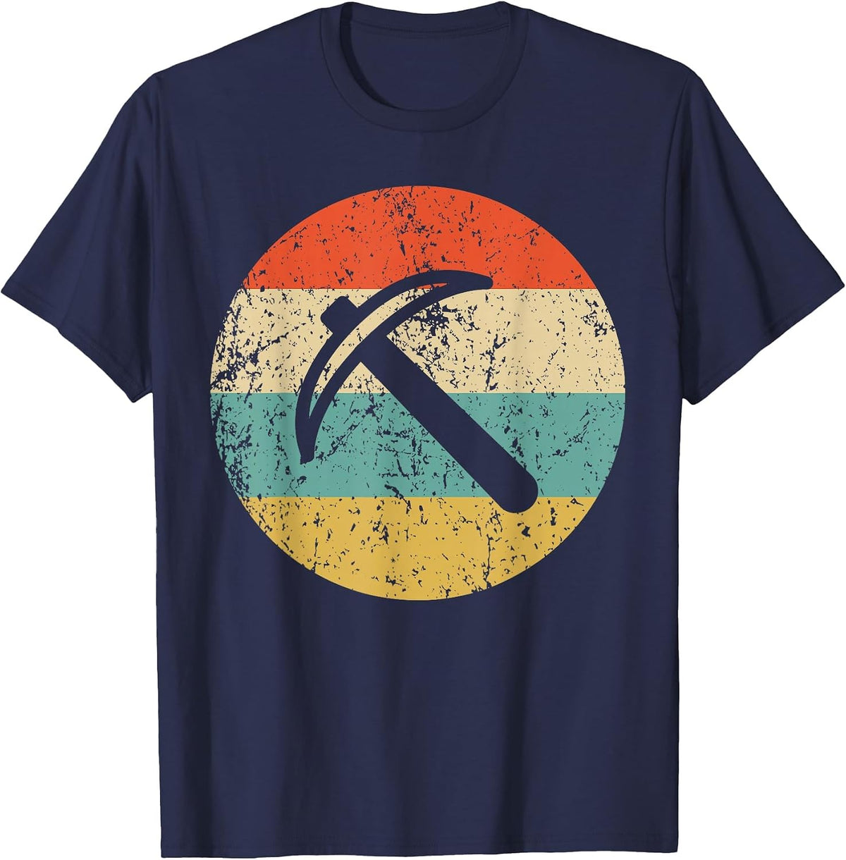 Geologist Miner Shirt - Vintage Retro Pick Axe T-Shirt T-Shirt - Navy Blue