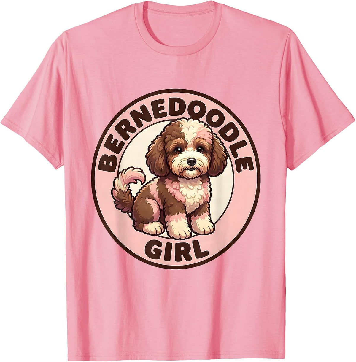 Men's Bernedoodle Girl Cute Kawaii Dog Lover Breed Pride T-Shirt - Pink