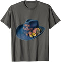 Denim and Wildflowers Western Floral Design T-Shirt - Asphalt Grey