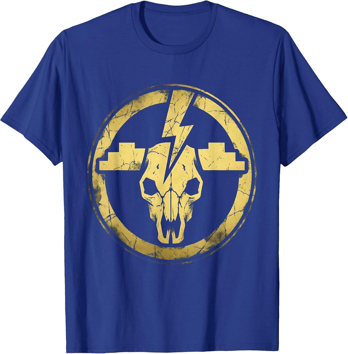 Men's Lightning Storm Over Prairie Flatlands Graphic T-Shirt - Royal Blue