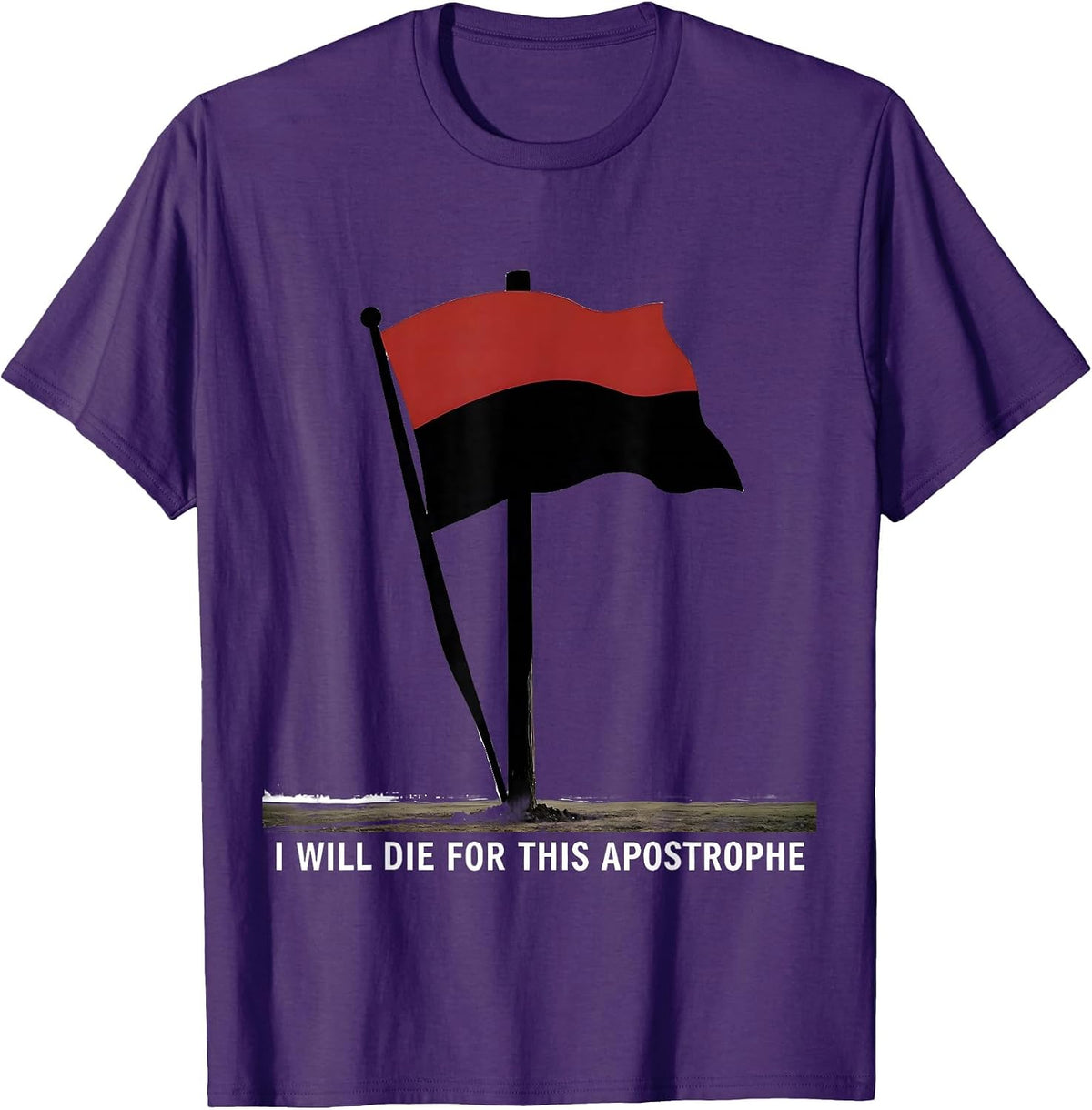 Men's I Will Die For This Apostrophe Funny Grammar Teacher T-Shirt - Purple