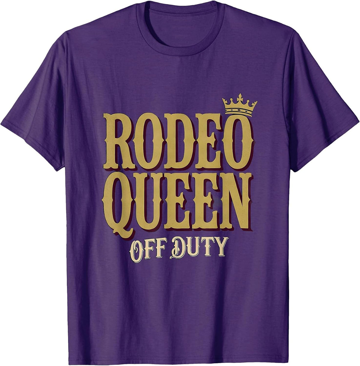 Men's Rodeo Queen Off Duty Western Cowgirl Design T-Shirt - Purple