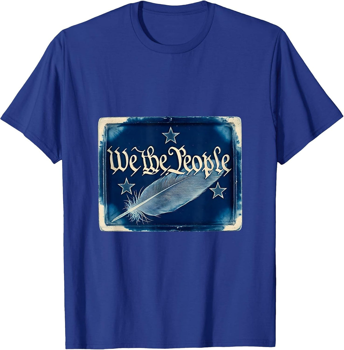 We The People Vintage Patriotic History Lover Memorial Day T-Shirt - Royal Blue
