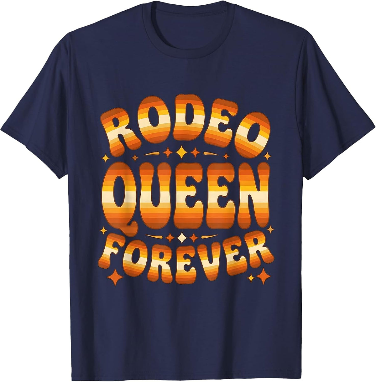 Men's Rodeo Queen Forever Cowgirl Design T-Shirt - Navy Blue