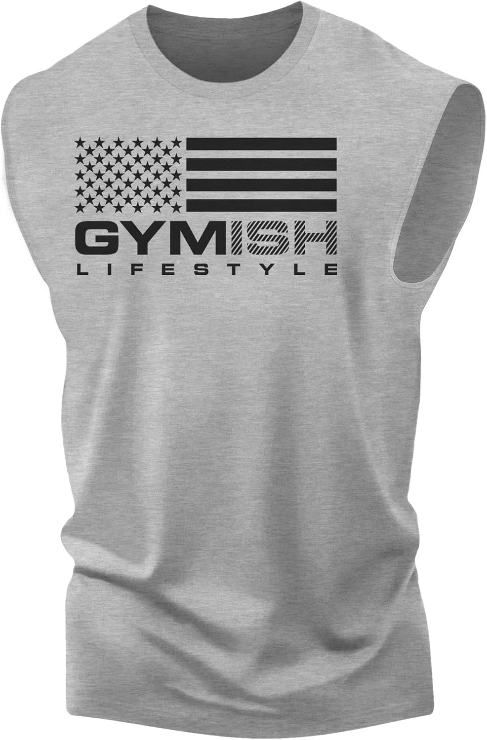 Gymish American Flag Graphic Fitness Tank, Sleeveless Bodybuilding Athletic Tank Top - 5. Gymish Flag Muscle Tank Top