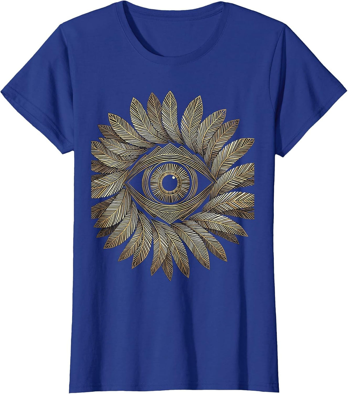 Women's Eye of the Storm Calm Center Graphic Tee T-Shirt - Royal Blue