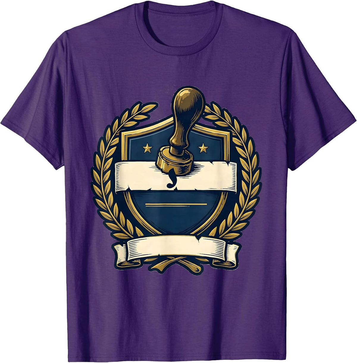 Men's Seal Wax Seal Punctuation Humor Grammar Teacher Gift T-Shirt - Purple