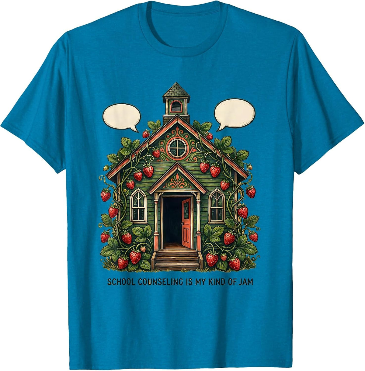 School Counseling Is My Kind Of Jam Funny Folk Art T-Shirt - Sapphire Blue