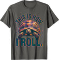 This Is How I Roll Risograph Funny Tortoise Pet Lover Gift T-Shirt - Asphalt Grey