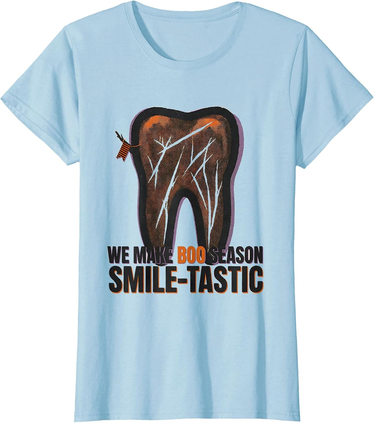 We Make Boo Season Smile-tastic Dental Squad Halloween T-Shirt - Baby Blue