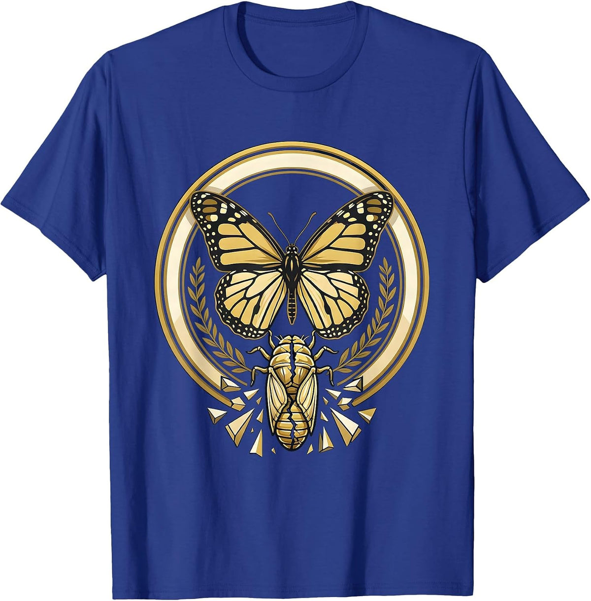 Men's School Counselor Butterfly Chrysalis Transformation T-Shirt - Royal Blue