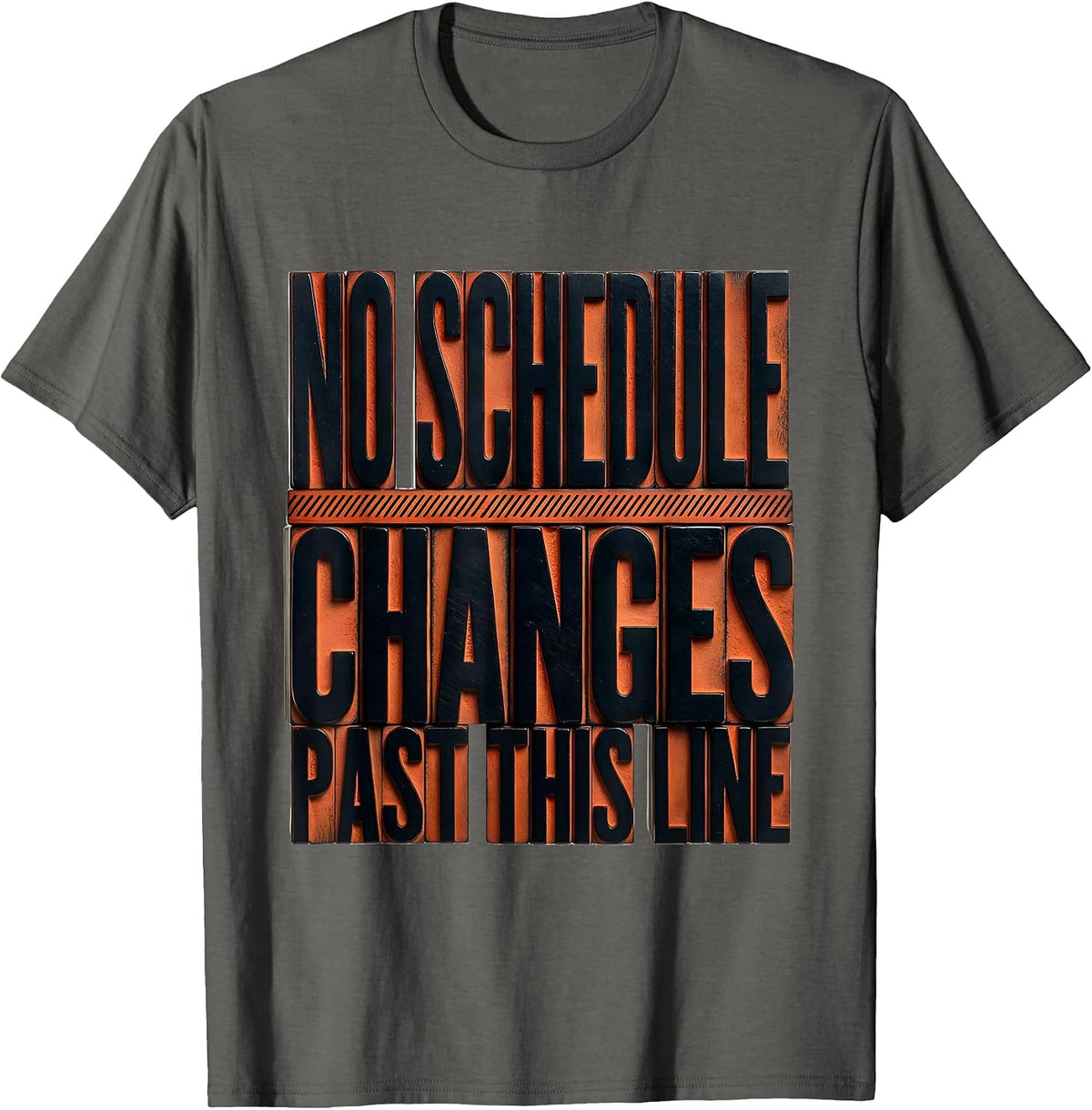 No Schedule Changes Past This Line Groovy School Counselor T-Shirt - Asphalt Grey