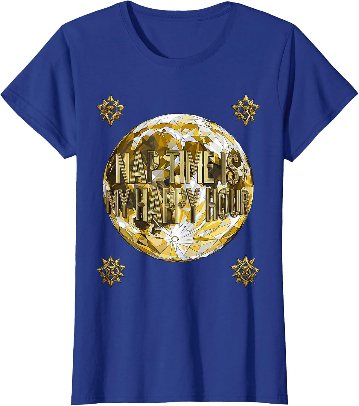 Women's Nap Time Is My Happy Hour Preschool Teacher T-Shirt - Royal Blue