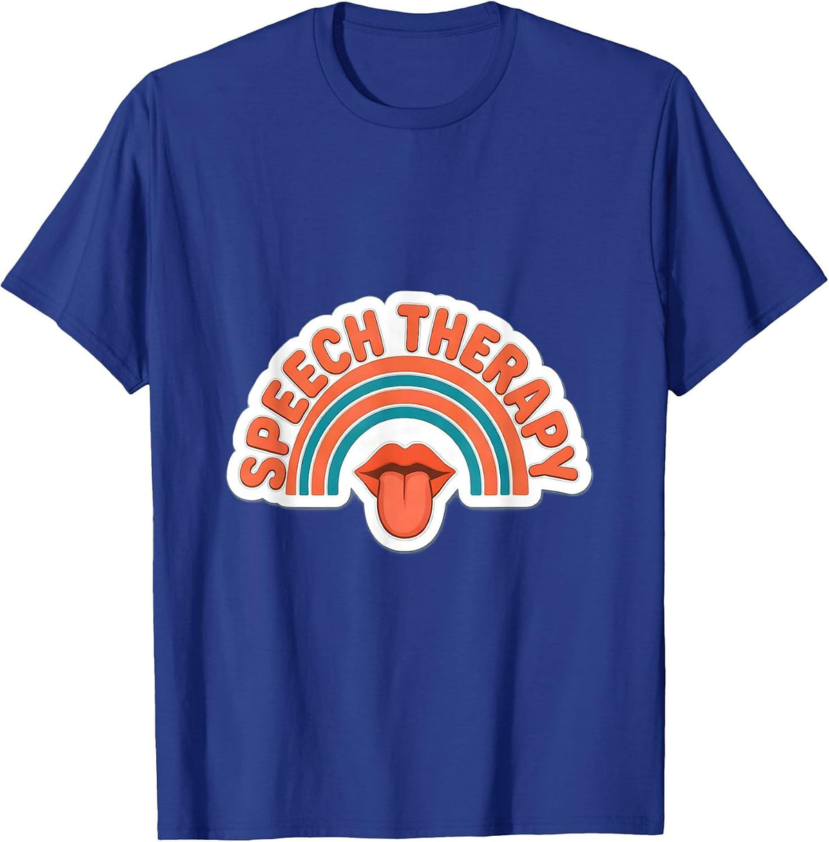 Men's Speech Therapy Retro Cute Speech Language Pathologist SLP T-Shirt - Royal Blue