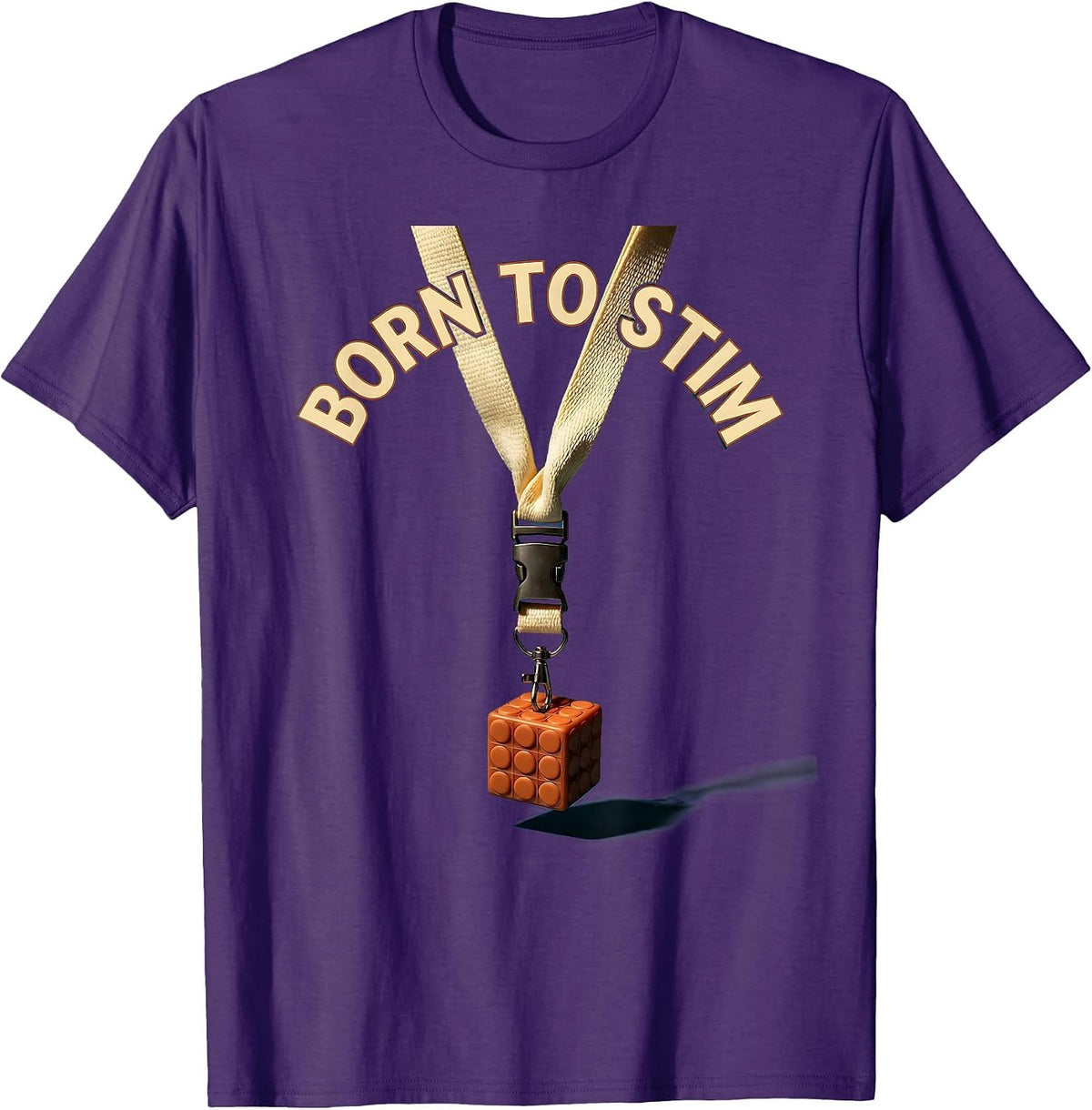 Born to Stim Autism Awareness Design T-Shirt - Purple