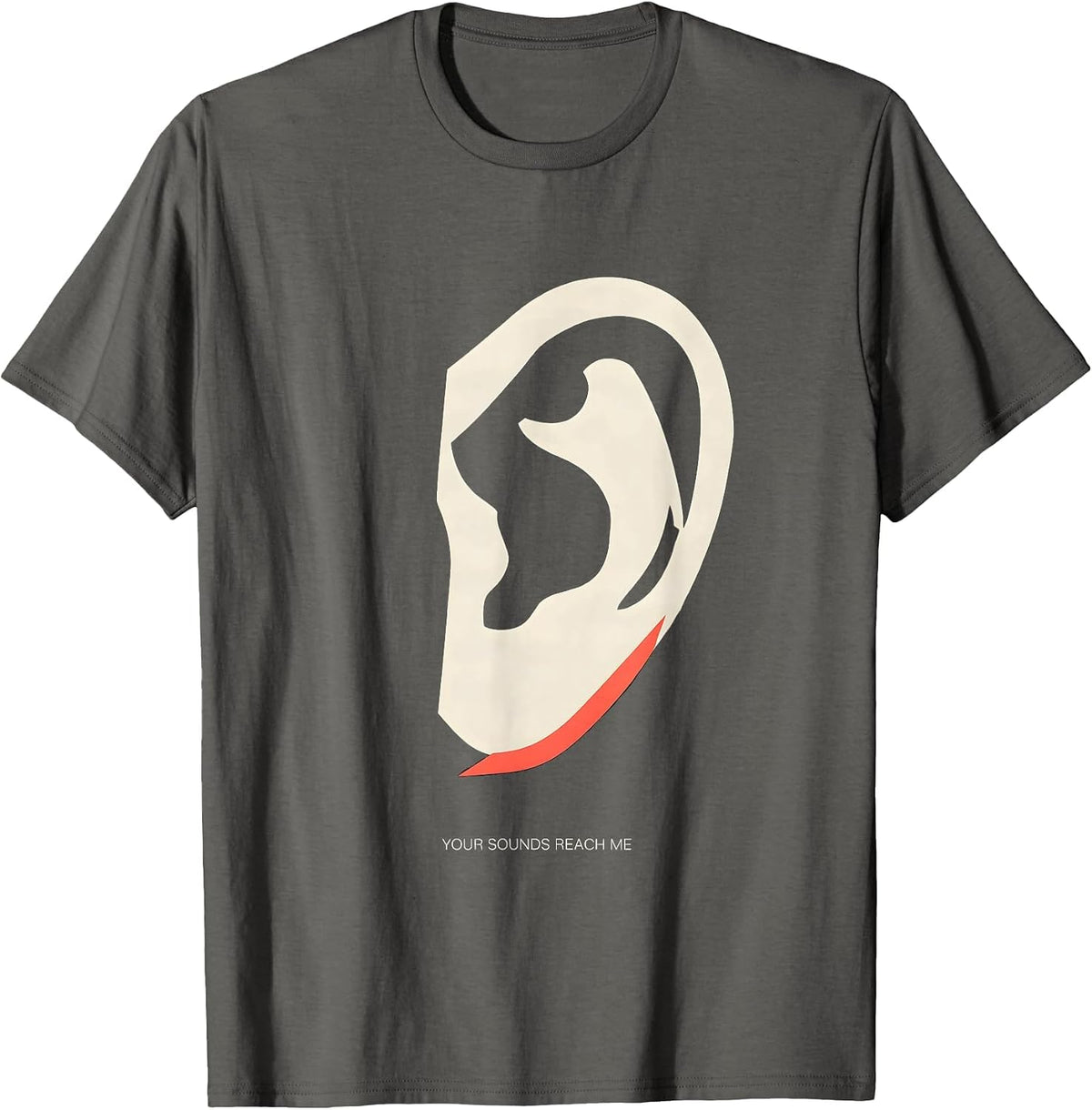 Men's Your Sounds Reach Me Minimalist Speech Language Pathologist T-Shirt - Asphalt Grey