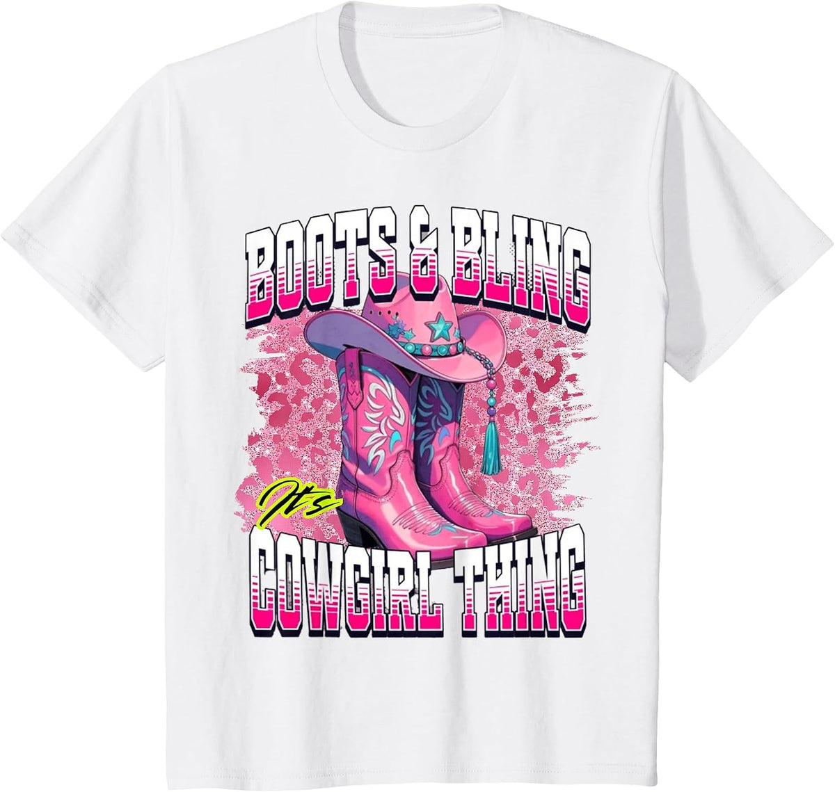 Boots and Bling It's A Cowgirl Thing Western Rodeo Cowgirls T-Shirt - White