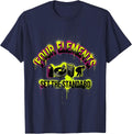 Four Elements Set The Standard Graffiti Hip Hop B Boy T-Shirt - Navy Blue