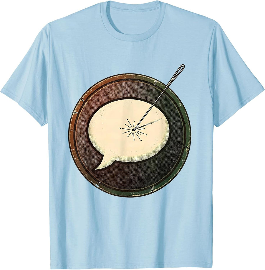 Men's Vintage Acupuncture Needle Wellness Worker Humor T-Shirt - Baby Blue