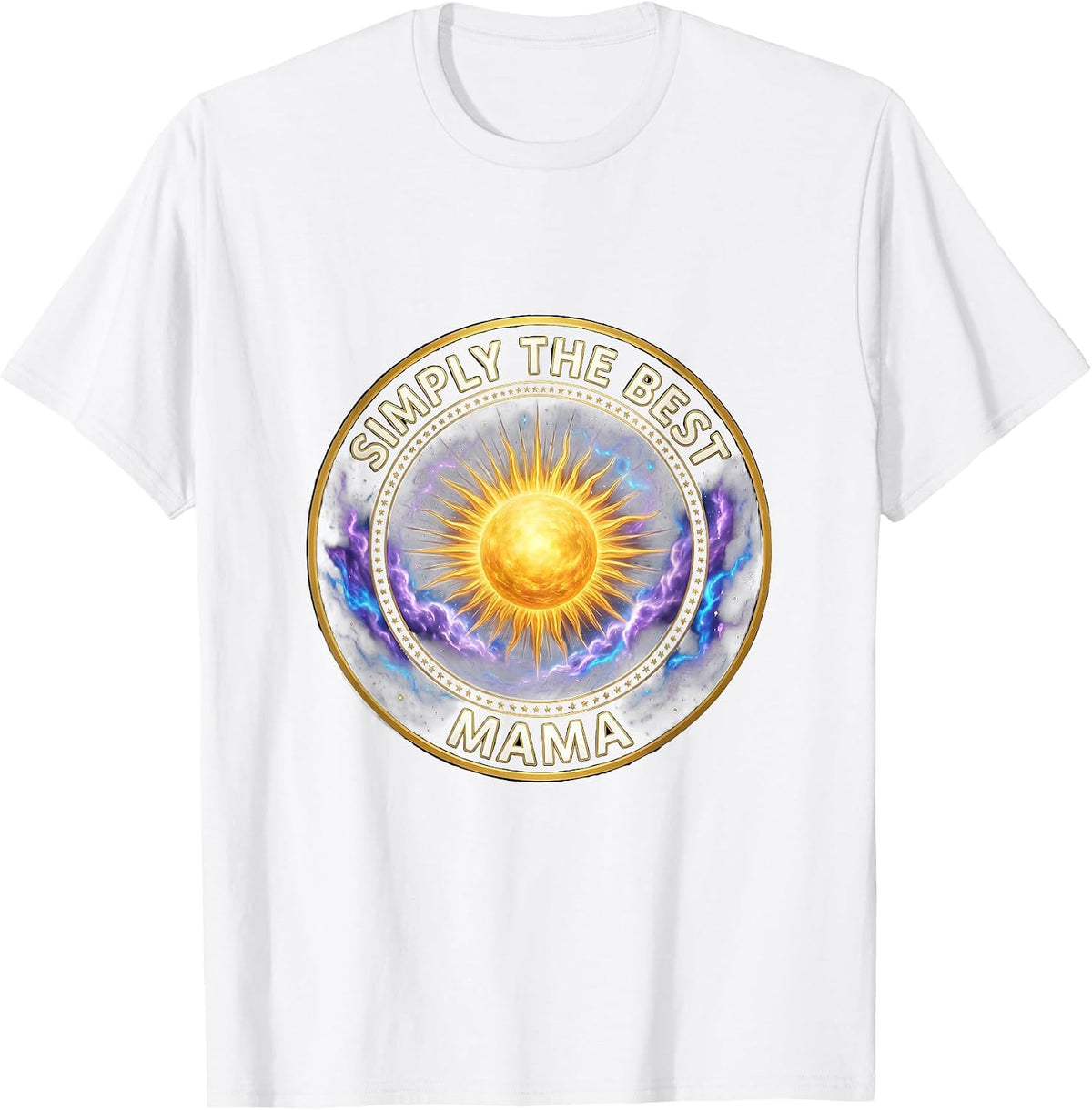 Simply The Best Mama Graphic Design T-Shirt - White