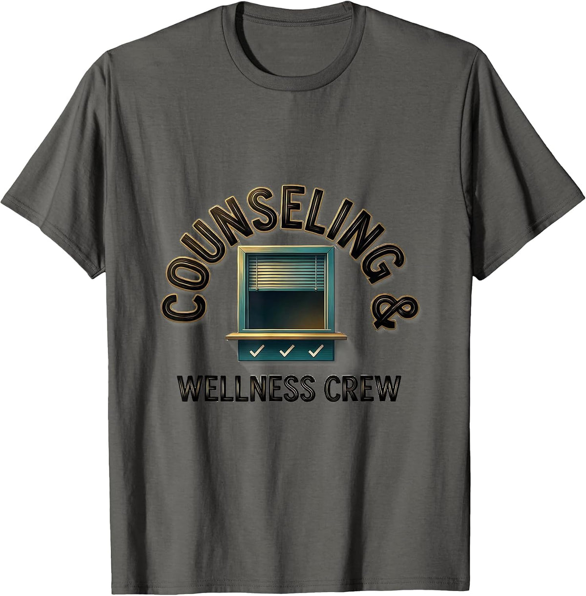 Men's Counseling Wellness Crew Sign Painter School Counselor T-Shirt - Asphalt Grey