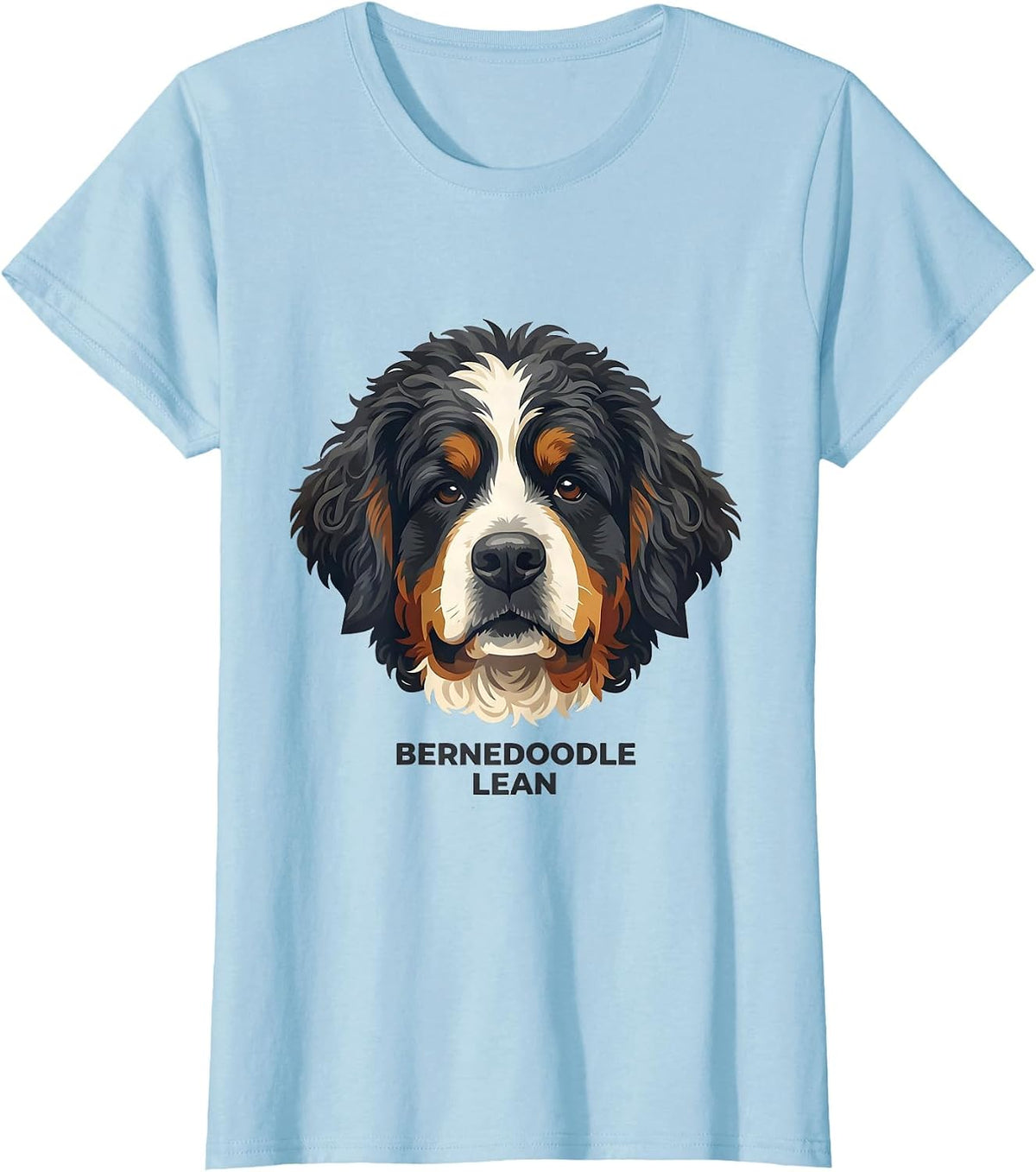 Women's Bernedoodle Lean Funny Bernese Mountain Dog Doodle Owner T-Shirt - Baby Blue