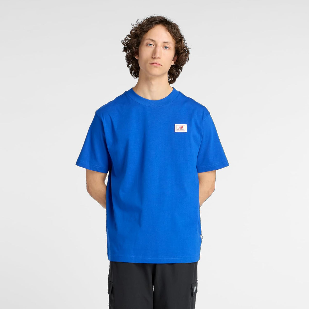 New Balance Men's Woven Label T-Shirt - Blue Gemstone