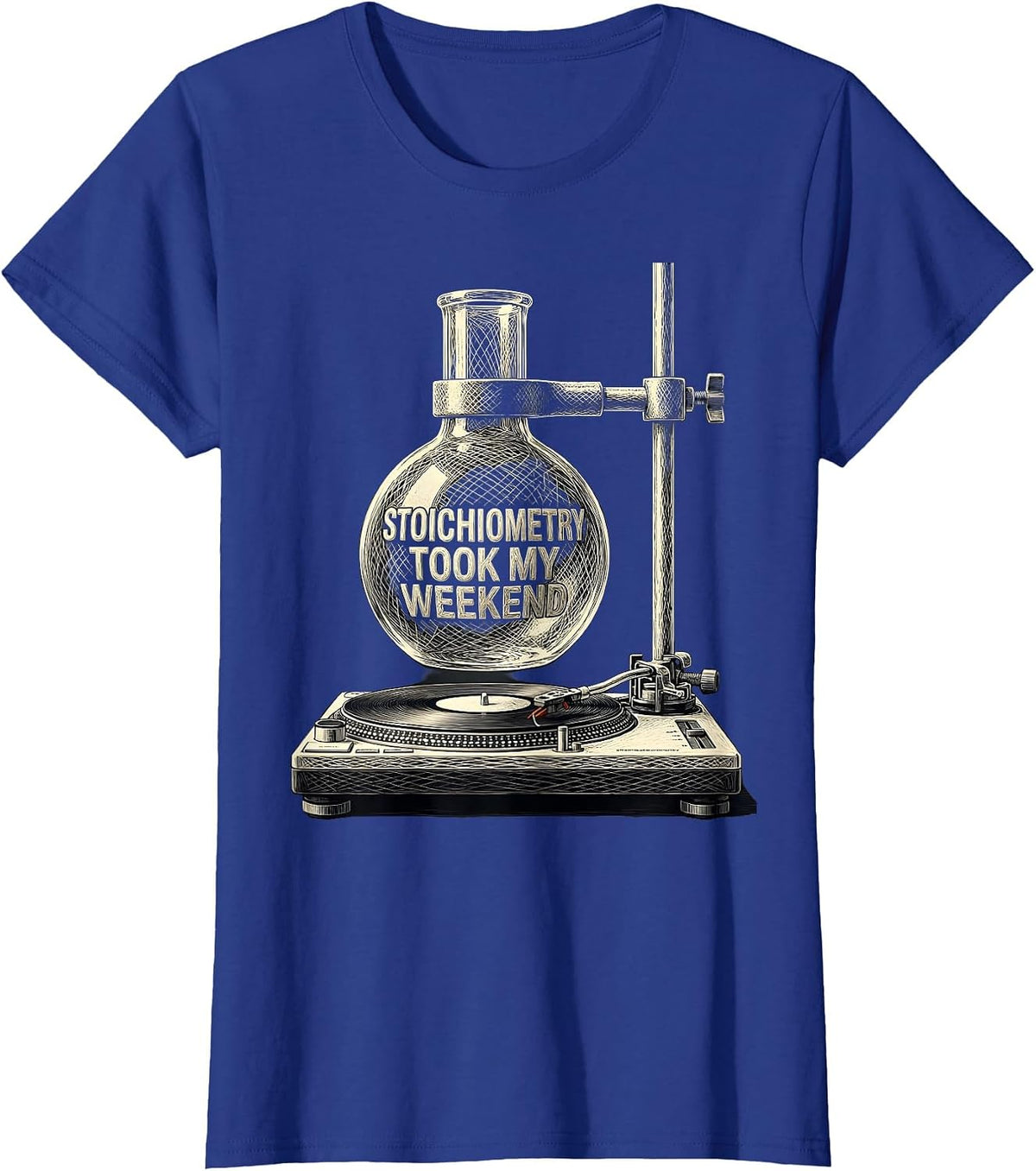 Women's Stoichiometry Took My Weekend Funny Chemistry Science Humor T-Shirt - Royal Blue