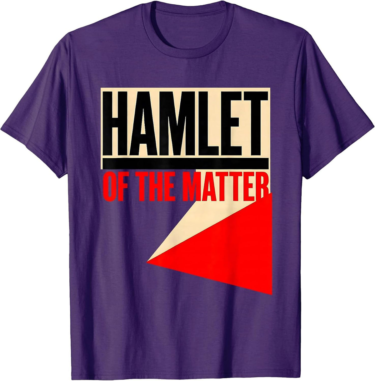 Men's Hamlet Of The Matter Funny English Literature Humor Teacher T-Shirt - Purple