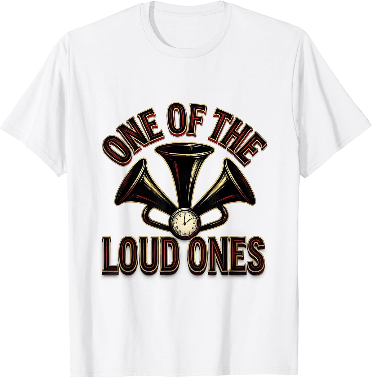 Men's One Of The Loud Ones Bold Sign-Painter-Party New Years Eve T-Shirt - White
