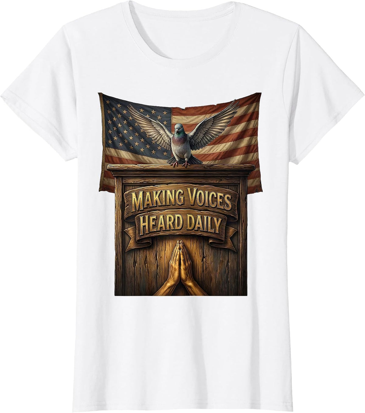 Making Voices Heard Daily Speech Therapy Design T-Shirt - White