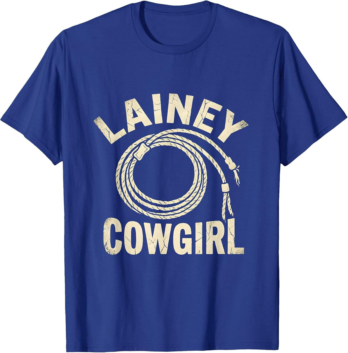 Lainey Cowgirl Boho Western Mono First Name Gift T-Shirt - Royal Blue
