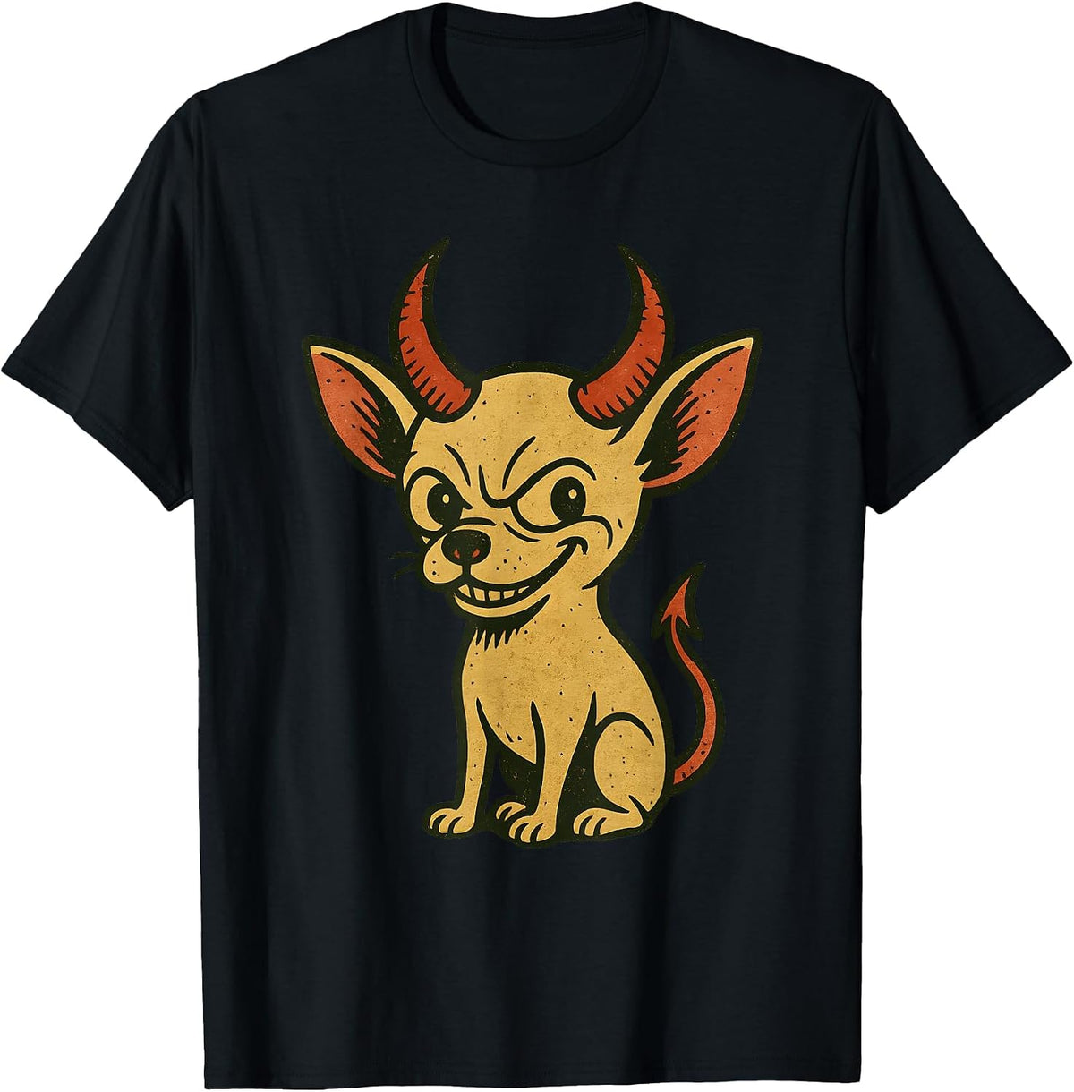 Funny Chihuahua Halloween Dog T-Shirt - Black