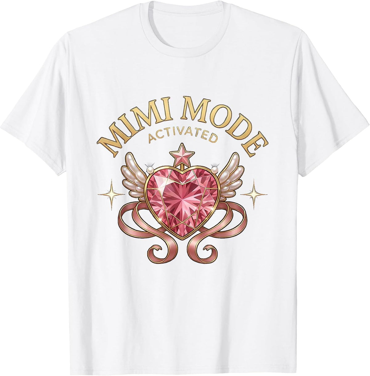 Men's Mimi Mode Activated Grandma Life Design T-Shirt - White
