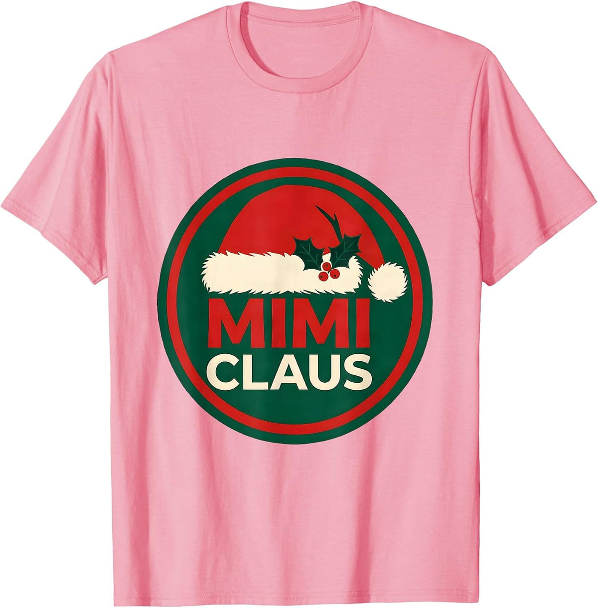 Men's Mimi Claus Festive Family Matching Christmas Pajama Group T-Shirt - Pink