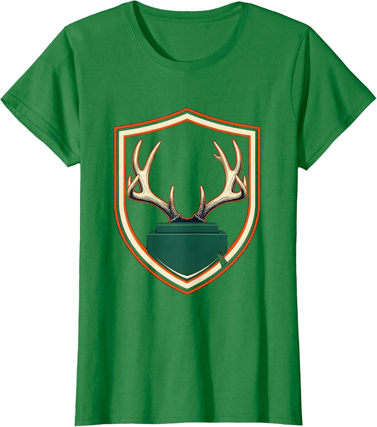 Women's First Buck Youth Deer Season Hunting Dad Gift T-Shirt - Kelly Green