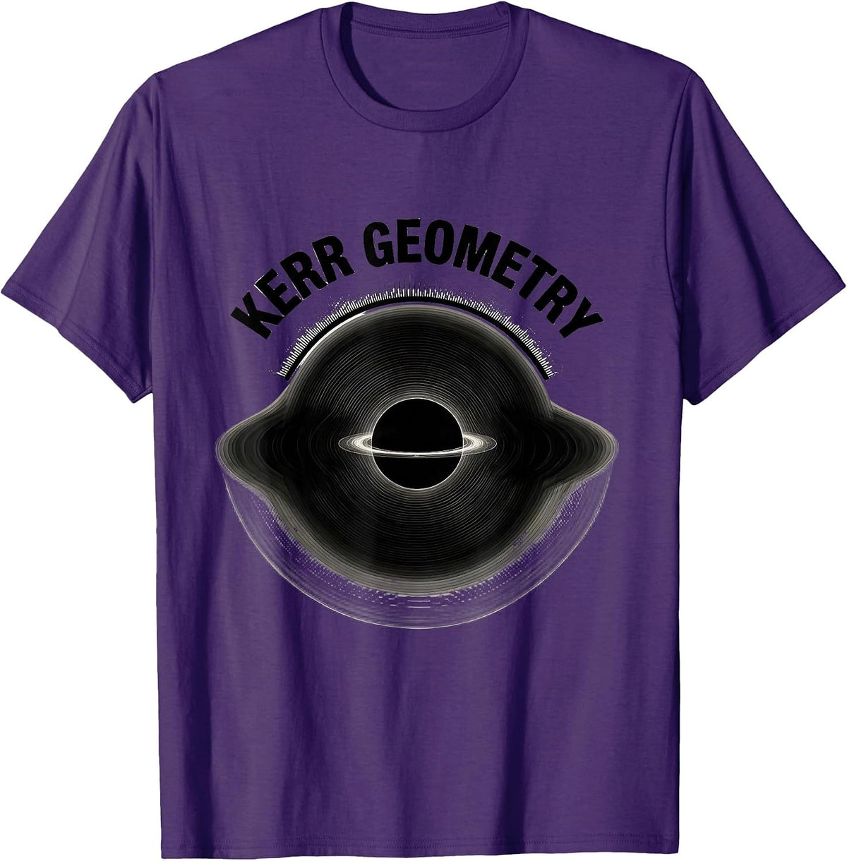 Kerr Geometry Monochromatic Black Hole Astrophysics Equation T-Shirt - Purple