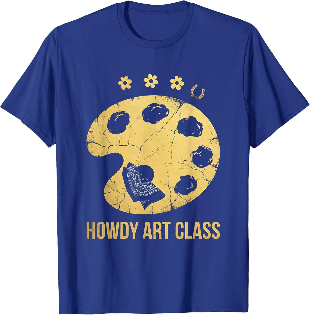 Howdy Art Class Boho Western Grade-Level Teacher T-Shirt - Royal Blue