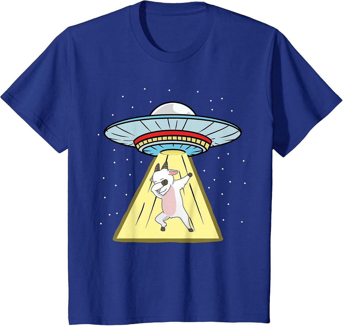 UFO Abduction Dabbing Goat T-Shirt - Royal Blue