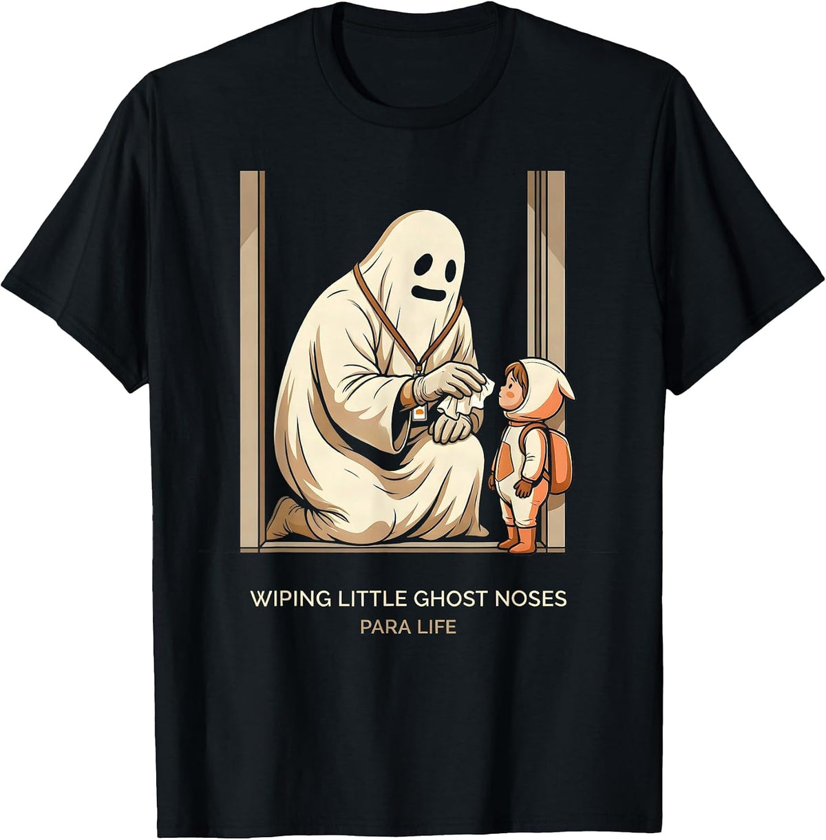 Men's Wiping Little Ghost Noses Para Life Paraeducator Halloween T-Shirt - Black