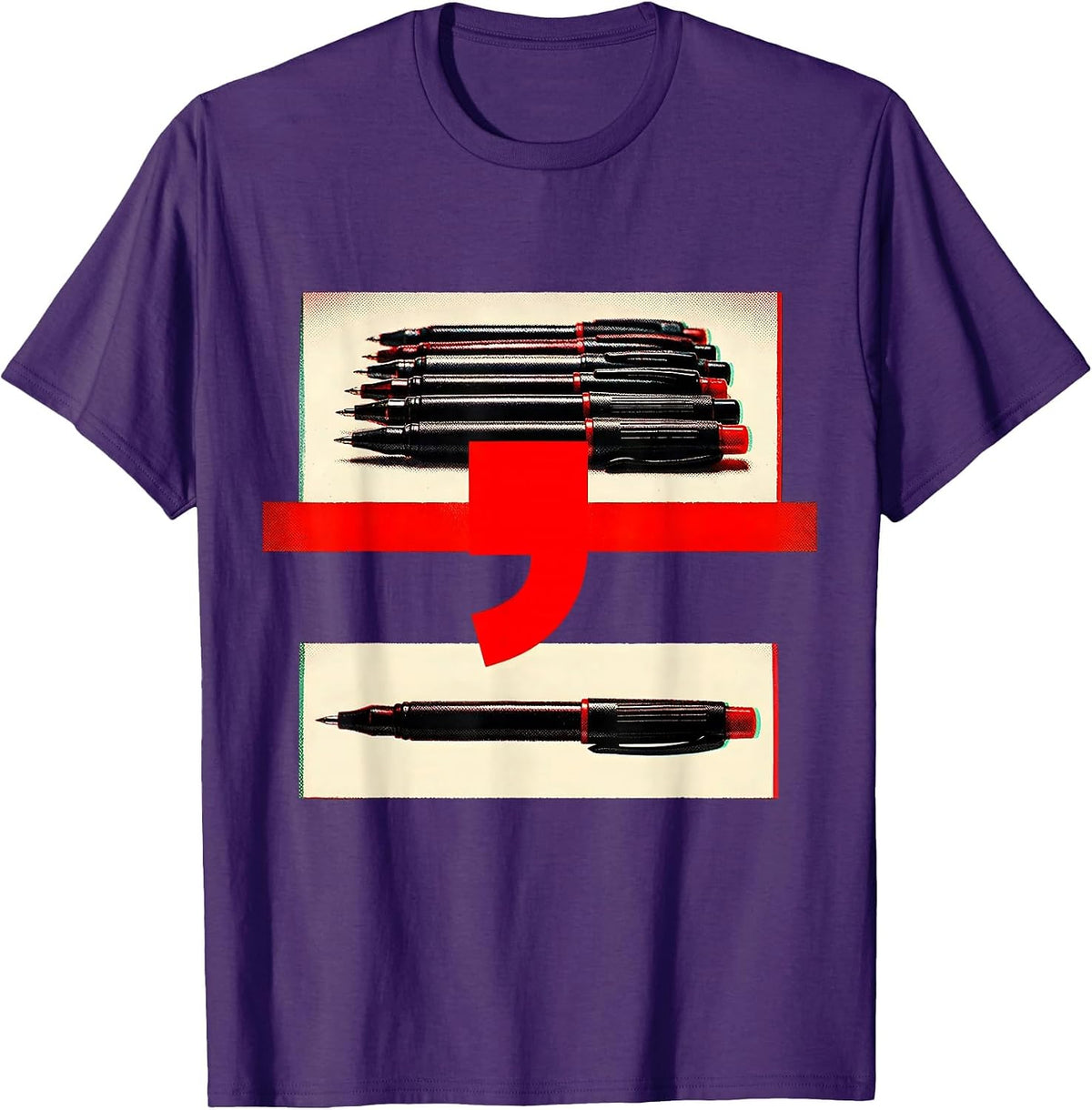 Correction Desk Registers Grammar Teacher Humor Gift T-Shirt - Purple
