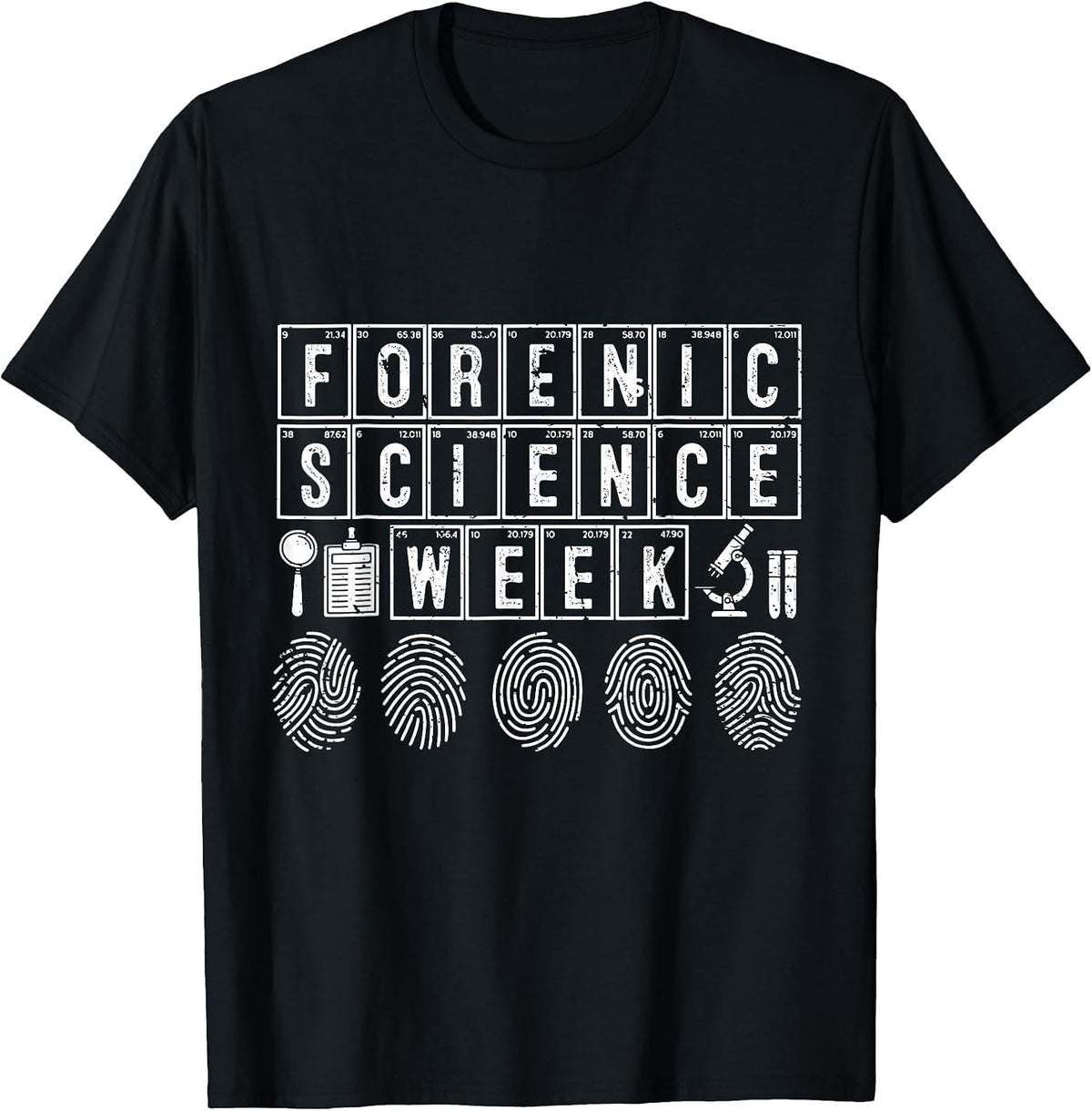 Celebration of National Forensic Science Week T-Shirt - Black