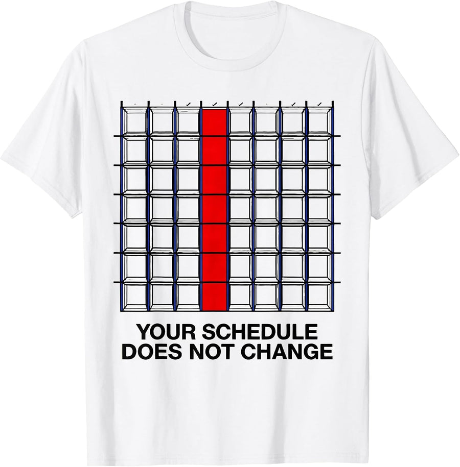 Men's Your Schedule Does Not Change Groovy School Counselor T-Shirt - White