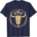 Proud Cowgirl Rodeo Illustration Design T-Shirt - Navy Blue