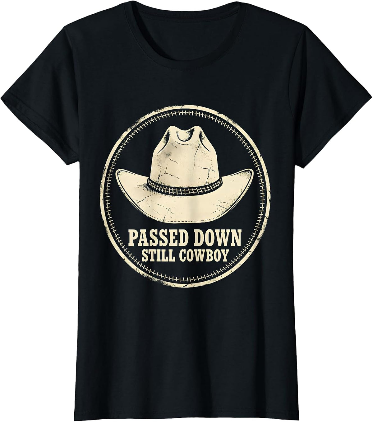 Passed Down Still Cowboy Boho Western Vintage T-Shirt - Black