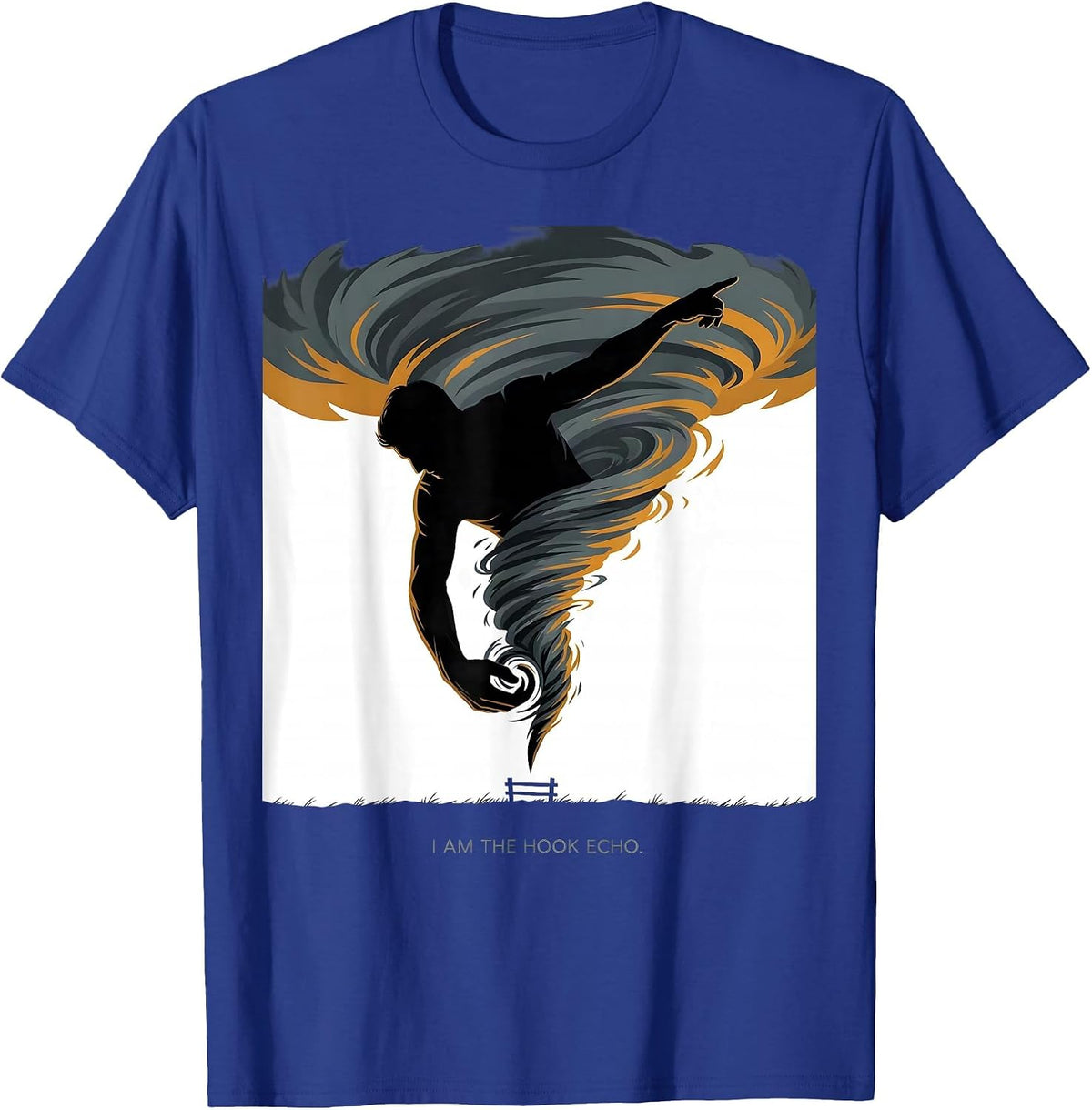 I Am The Hook Echo Editorial Conceptual Storm Chaser T-Shirt - Royal Blue