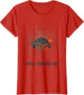 Women's Turtle Standard Time Midcentury Modern Halloween Costume T-Shirt - Red